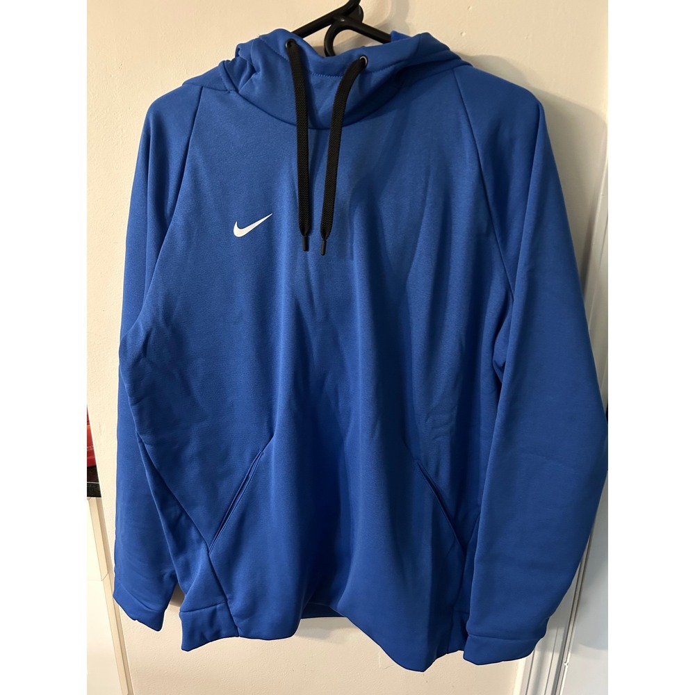 Nike Therma-FIT Mens Training Hoodie Royal Blue Dri-FIT Pullover  NWT